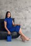 women's blue skuba crepe padded dress NBK2081 - 4