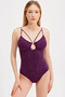 SWIMSUIT WITH CHEST DETAIL