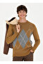 U.S. Polo Assn. Crew Neck Regular Fit Light Khaki Men's Sweater Pamel