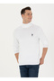 U.S. Polo Assn. Turtleneck Slim Fit White Men's Sweater Ybs-Sk23 - 3