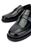 Men's Genuine Leather Black Opening Moccasin Shoes - 4