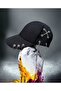 Baseball Cap Punk Style Hip Hop Metal Hoop Pin Star Snapback with Three Piercing Multi-Chain - 5