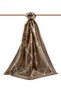 Luxury Medina Silk Striped Patterned Black - Gray Color 75X195 Wrinkle Free Shal Moss Crepe Stitching Type Italy - 2