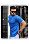 Mens Style Crew Neck Patterned Performance T-Shirt - 2