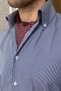 Slim Fit Special Edition Italian Button Collar Striped Cotton Shirt - 2