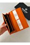 Genuine Leather Elegant Women's Wallet Orange Color - 2
