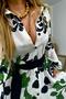 Patterned Belted Dress Colorful - 2