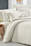 Perlita Beige Double 100% Cotton Duvet Cover Set - 2