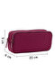 Burgundy Washable Two Compartment Crinkle Pencil Holder / Pencil Case Two Compartment Water Resistant
