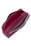Burgundy Washable Two Compartment Crinkle Pencil Holder / Pencil Case Two Compartment Water Resistant - 8