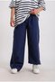 Vintage Navy Baggy Parachute Fabric Zip Detail Unisex Sweatpants - 2