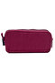 Burgundy Washable Two Compartment Crinkle Pencil Holder / Pencil Case Two Compartment Water Resistant - 6