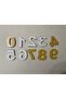 Number 9 (Nine) Adhesive Circle Building Villa Door Number Yellow Gold 4 Cmx5Cm No:9 Plastic - 3