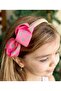 Custom designed luxury polka dot bow ribbon children's crown, candy pink beige crown - 2