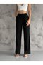 Black Linen Blend Loose-Fit Long Trousers - 4