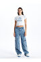 Crew Neck Printed Short Sleeve Women's Crop - 3