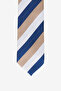 Men's Navy Blue-Brown Patterned Tie - 2
