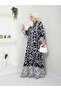 Women's Viscose Patterned Hijab Dress - 2