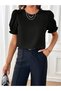 Women's Short Sleeve Crew Neck Sleeves Gippeli Imported Crepe Blouse - 5