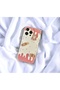 iPhone 14 Promax 3D Decorated Ecru Color Patterned Case - 2