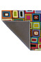 Multicolor Geometric Nested Square Pattern Modern Decorative Carpet 4852 - 5