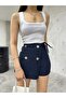 Women's Square Neck Thick Strap Camisole Ribbed Singlet Bodysuit - 5
