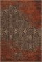Brown Beige Themed Abstract Motif Ethnic Patterned Vintage Decorative Carpet 4855