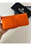 Genuine Leather Elegant Women's Wallet Orange Color - 4