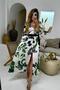 Patterned Belted Dress Colorful - 7