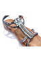 24Y150-38 Sandals with Pearls and Stones - Size 1 is Small - 4