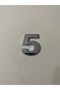 5 (Five) Number Adhesive Apartment Building Villa Door Number Chrome Chrome 4 Cmx5Cm No:5 Plastic