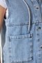 Women's Medium Blue Hooded Wide Pocket Denim Vest RV00189 - 6