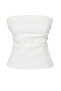 Ekru Straplez Fitted Drapeli Dokuma Bluz TWOSS24BZ00348 - 8