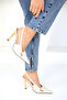 White Patent Leather Women's Classic Heeled Shoes 19166