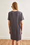Women's Smoked Front Stitched Soft Textured Mini Dress ELB-19002087 - 5