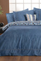 Sensa Indigo Double 100% Cotton Satin "233 Tc" Duvet Cover Set - 2