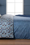 Sensa Indigo Double 100% Cotton Satin "233 Tc" Duvet Cover Set - 6