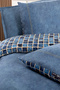Sensa Indigo Double 100% Cotton Satin "233 Tc" Duvet Cover Set - 7