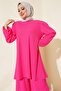 Women's Fuchsia Tunic Pants Bottom Top Set 6663 - 2