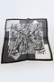 Striped pattern Bamboo Kash Scarf Grey