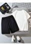 Boys' Hamburger Tiger Printed T-Shirt and Shorts Set - 2
