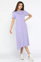 Crew Neck Lilac Short Sleeve Dress - Pocket Detail - 4