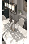 American Service Runner Kitchen Set Flower Table Presentation Set Dowel - 2