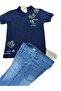 Boy/lacoste Fabric/polo Collar T-shirt/bermuda Regular Slim Suit with Denim Shorts - 3