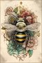 Multi-Colored Bee Patterned Washable Carpet Miravip8242