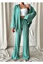 Mint Textured Shirt Pants Set