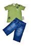 Boy/lacoste Fabric/polo Collar T-shirt/bermuda Regular Slim Suit with Denim Shorts