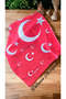 19 May - Unisex Red Moon Star Turkish Flag Cotton Bandana - 2