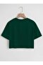Women's Oversized Crew Neck Cherry Printed Cropped t-shirt - 2