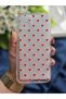 Iphone 15 PLUS Compatible Red Heart Design Transparent Phone Case